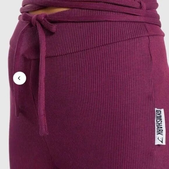 Gymshark Slounge Purple Ribbed Leggings - Picture 3 of 8